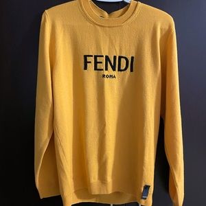 FENDI yellow cashmere sweater